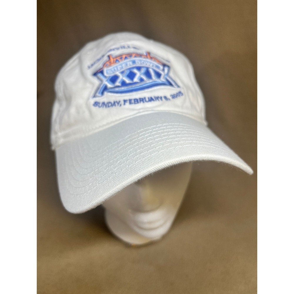 Reebok NFL Super Bowl XXXIX Jacksonville Florida 2005 White Adjustable Hat Cap